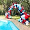 Airplane Balloon Garland Arch Kit 147pcs Navy Blue Red and Blue white Balloons